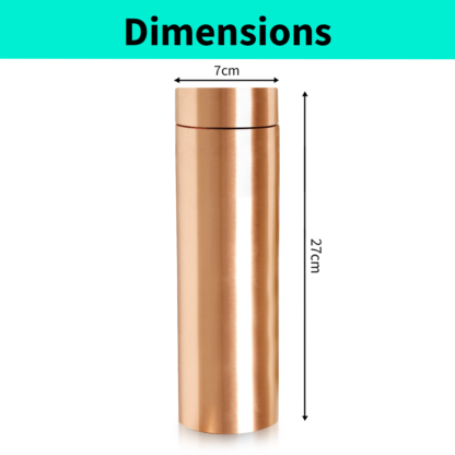 Copper Water Bottle 1Litre - Image 3