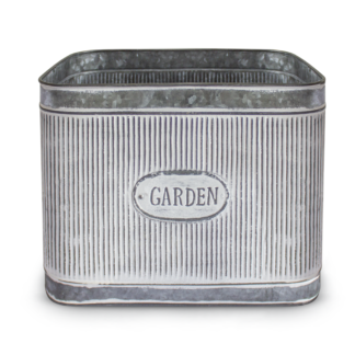 Large Metal Garden Trough Planter