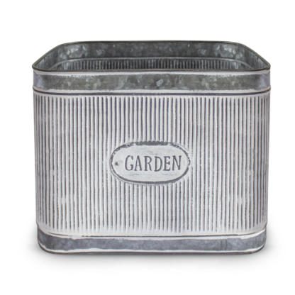 Large Metal Garden Trough Planter